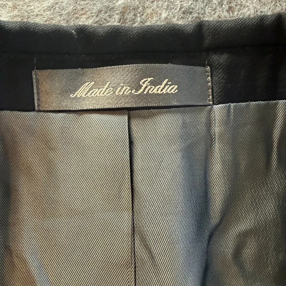 Oscar de la Renta Blazer 44R W38 Black 3-Button 100% WOOL Professional Suit Jack